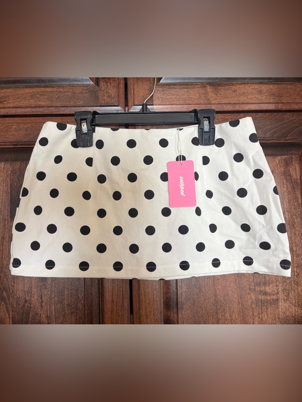 ❌SOLD❌ Edikted Black Polka Dot Mini Skirt